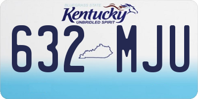 KY license plate 632MJU