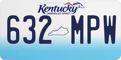 KY license plate 632MPW