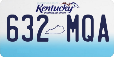 KY license plate 632MQA