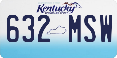 KY license plate 632MSW