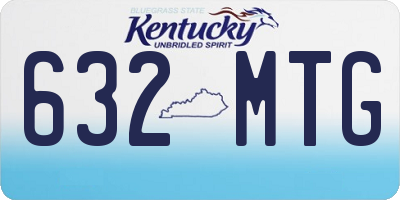 KY license plate 632MTG
