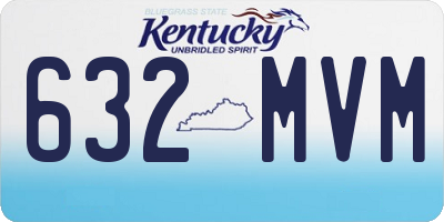 KY license plate 632MVM