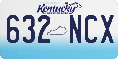 KY license plate 632NCX