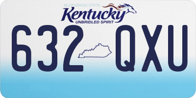 KY license plate 632QXU