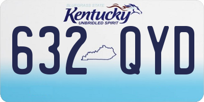 KY license plate 632QYD