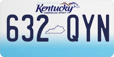 KY license plate 632QYN