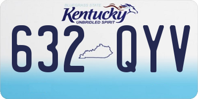 KY license plate 632QYV