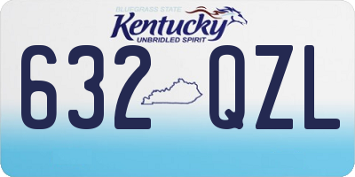 KY license plate 632QZL
