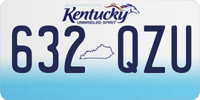 KY license plate 632QZU