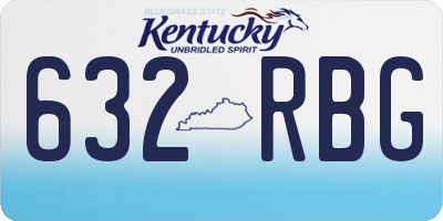 KY license plate 632RBG