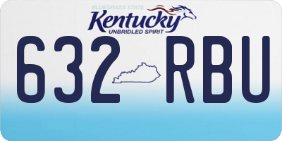 KY license plate 632RBU