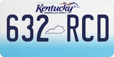 KY license plate 632RCD