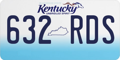 KY license plate 632RDS