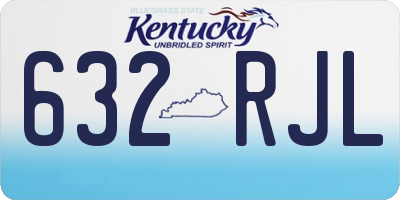 KY license plate 632RJL