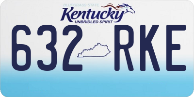 KY license plate 632RKE