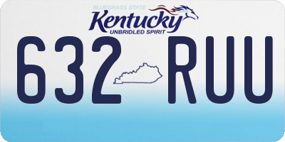 KY license plate 632RUU