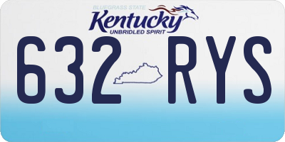 KY license plate 632RYS