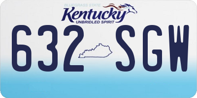 KY license plate 632SGW
