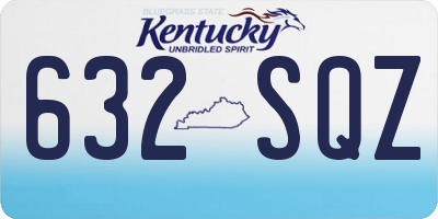 KY license plate 632SQZ