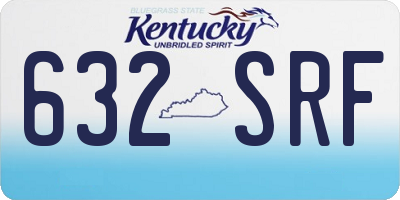 KY license plate 632SRF