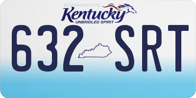 KY license plate 632SRT