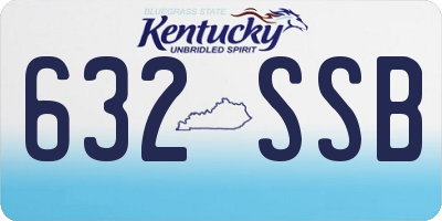 KY license plate 632SSB