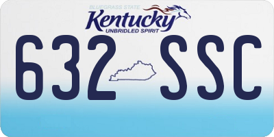 KY license plate 632SSC