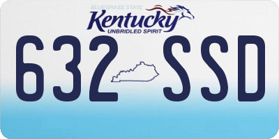 KY license plate 632SSD