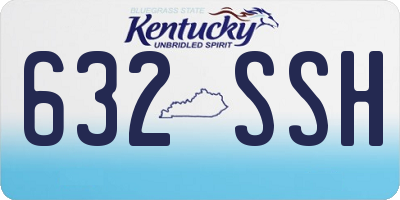 KY license plate 632SSH