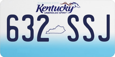 KY license plate 632SSJ