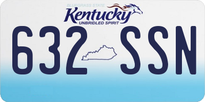 KY license plate 632SSN