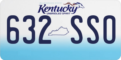 KY license plate 632SSO