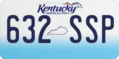 KY license plate 632SSP