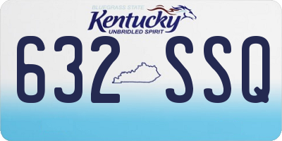 KY license plate 632SSQ