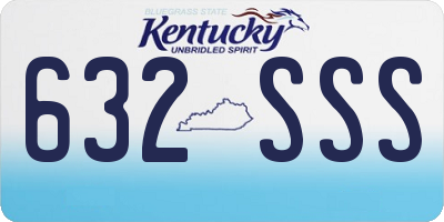 KY license plate 632SSS