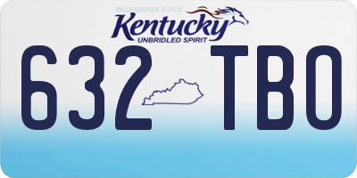 KY license plate 632TBO