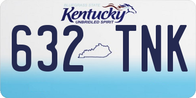 KY license plate 632TNK
