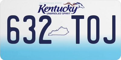 KY license plate 632TOJ