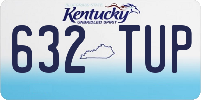 KY license plate 632TUP