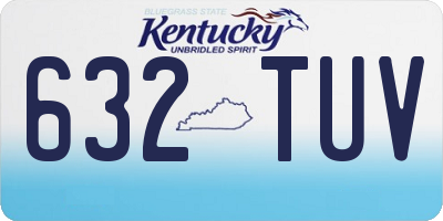 KY license plate 632TUV