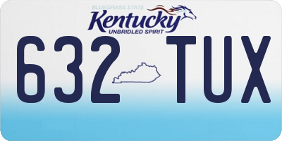 KY license plate 632TUX