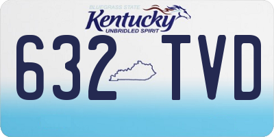 KY license plate 632TVD