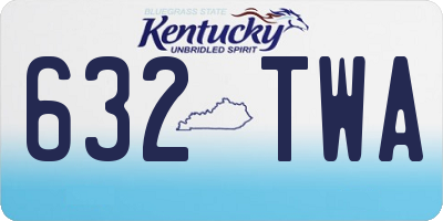KY license plate 632TWA