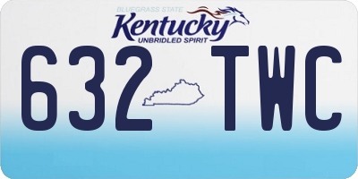 KY license plate 632TWC