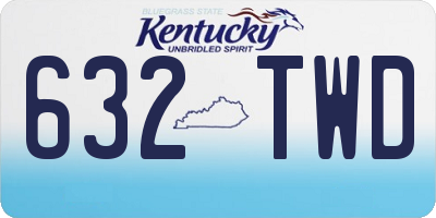 KY license plate 632TWD