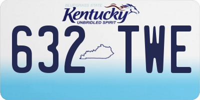 KY license plate 632TWE