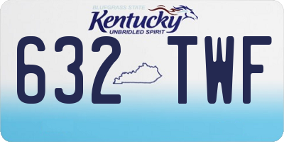 KY license plate 632TWF