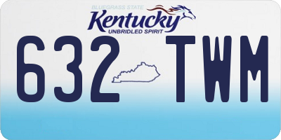 KY license plate 632TWM