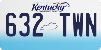 KY license plate 632TWN