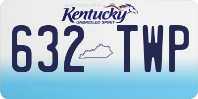 KY license plate 632TWP